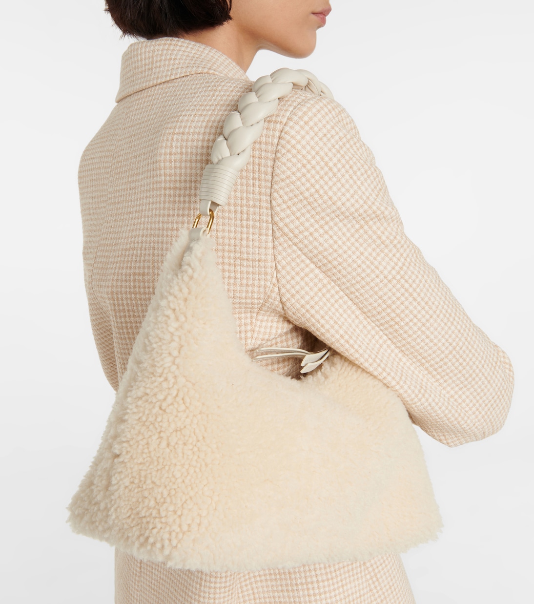 Borsa a spalla Braid in shearling | Altuzarra