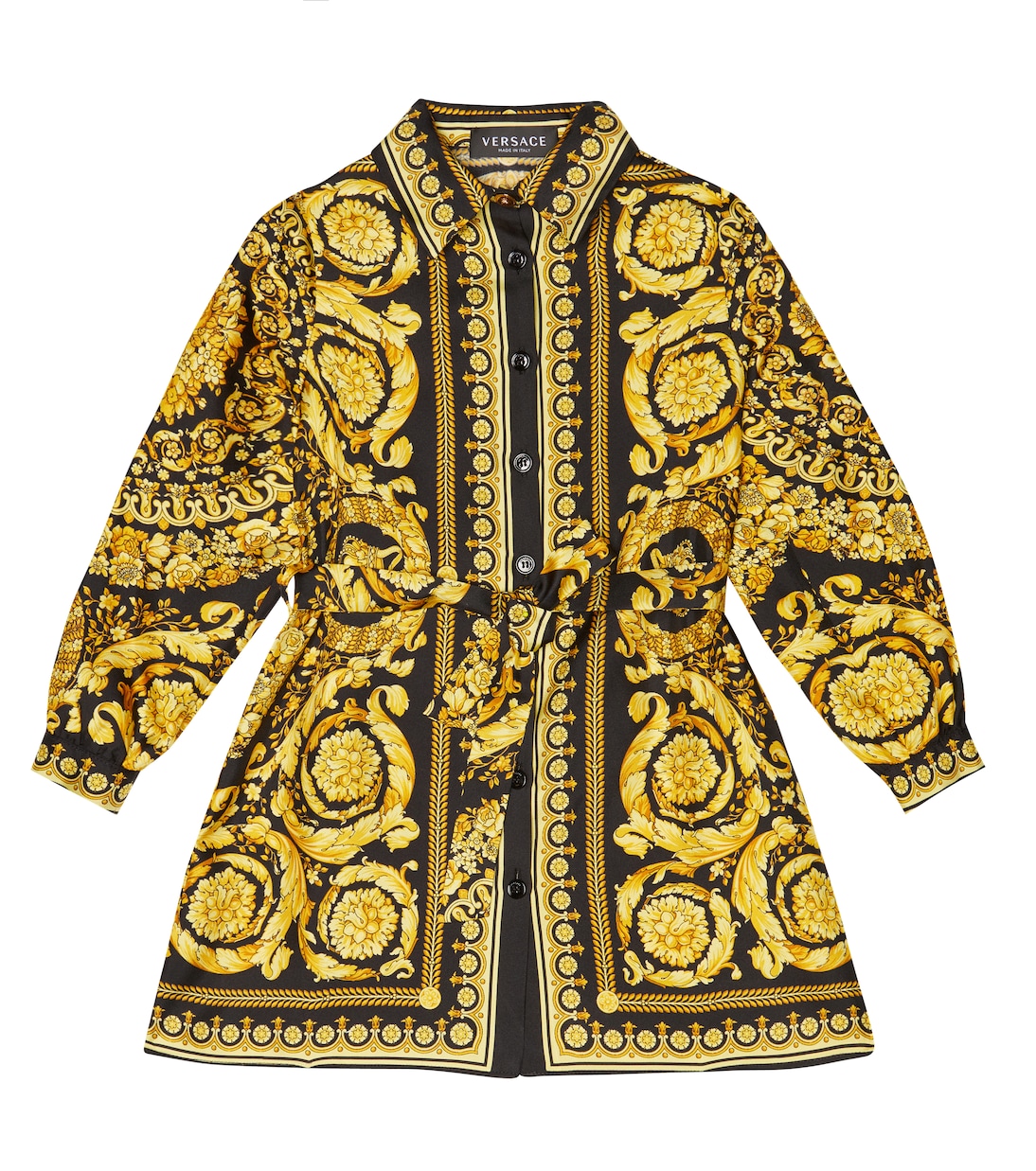 فستان من تويل الحرير Barocco | Versace Kids