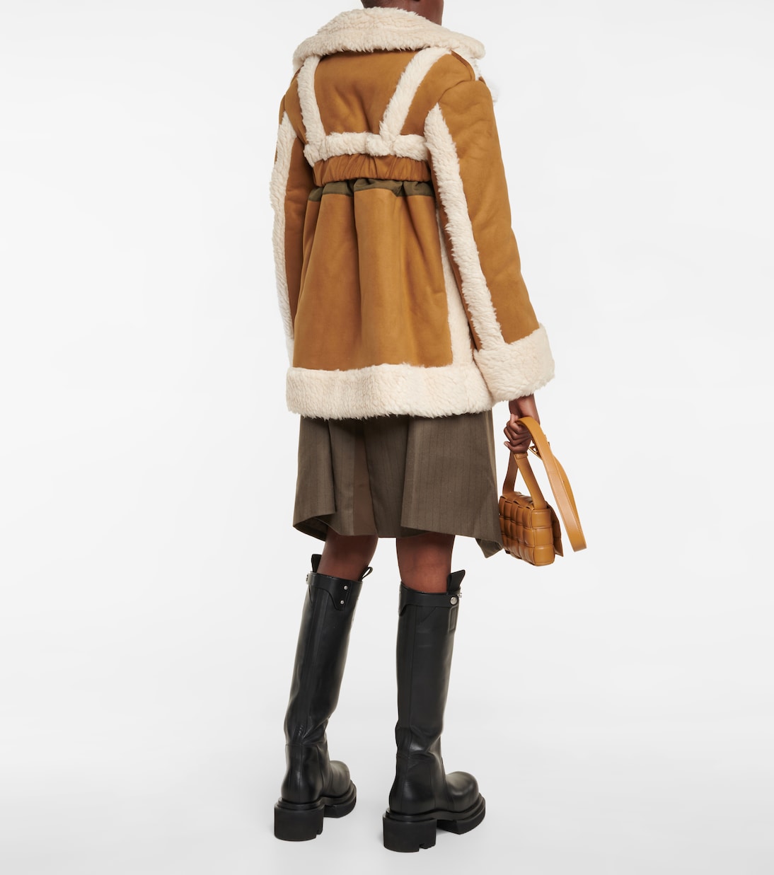 Faux shearling trimmed jacket | Sacai