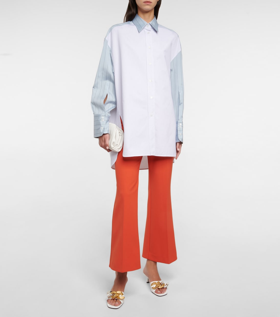 Camisa oversized de algodón a rayas | Stella McCartney