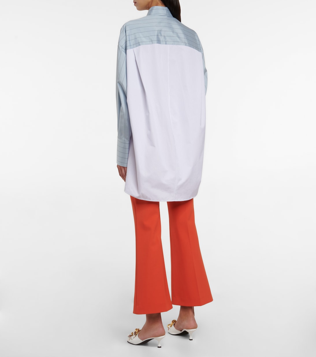 Camisa oversized de algodón a rayas | Stella McCartney