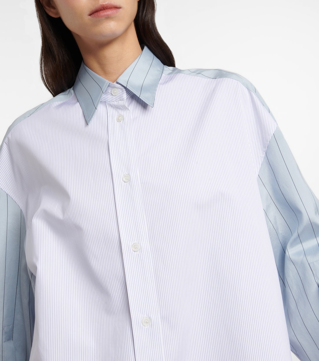 Camisa oversized de algodón a rayas | Stella McCartney