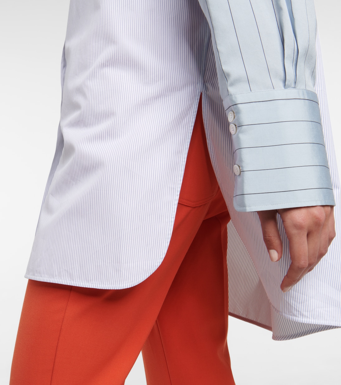 Camisa oversized de algodón a rayas | Stella McCartney