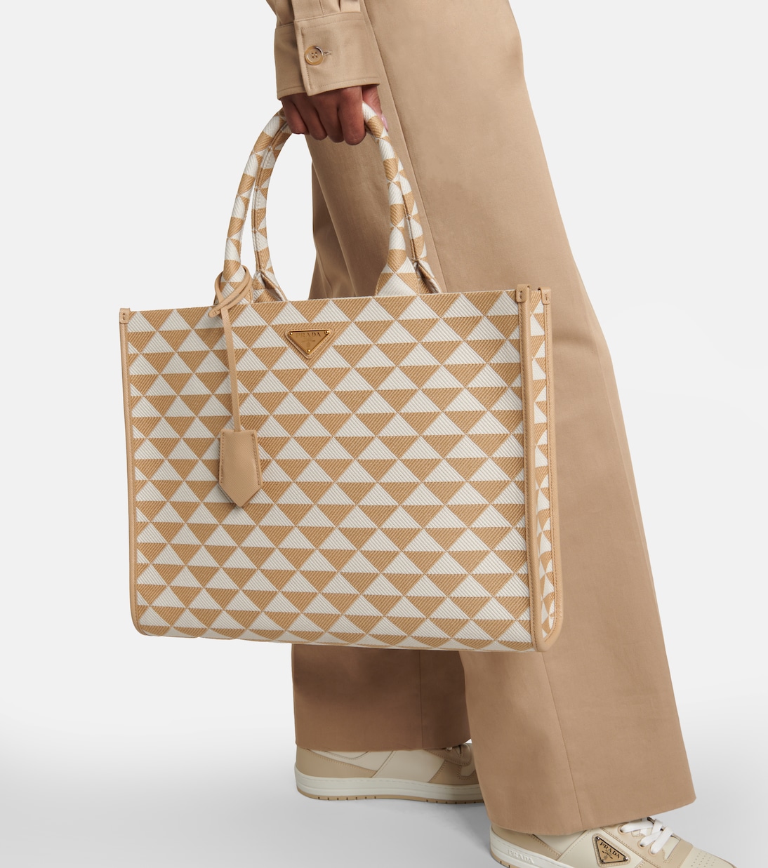Tote Symbole mit Leder | Prada