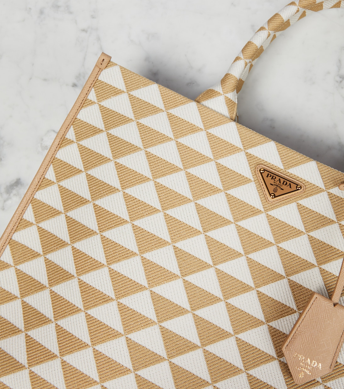 Tote Symbole mit Leder | Prada