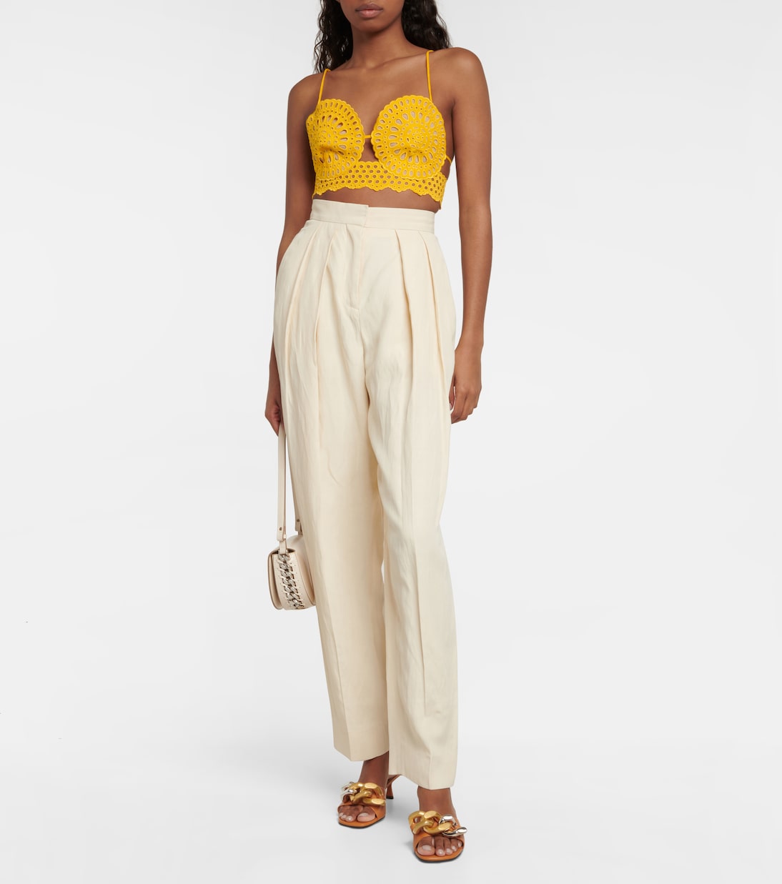 Top raccourci à broderies anglaises | Stella McCartney