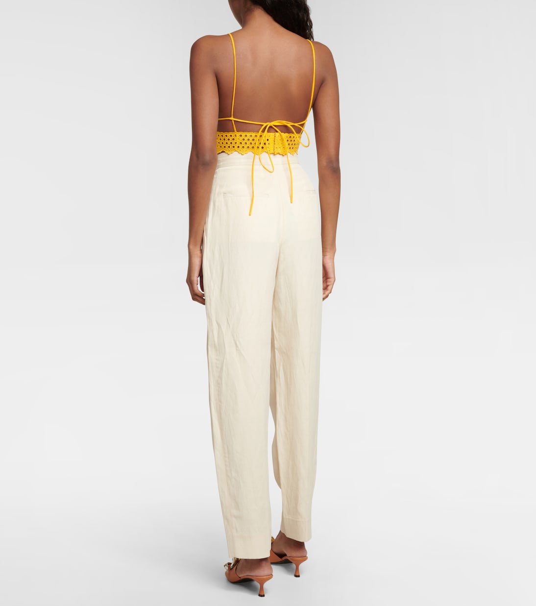 Top raccourci à broderies anglaises | Stella McCartney