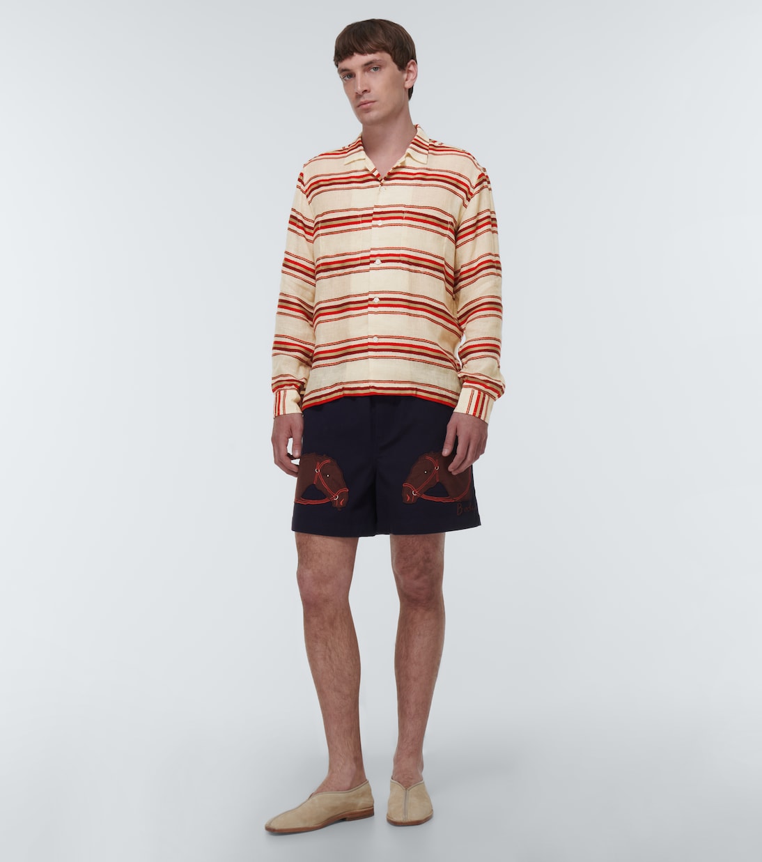 Striped cotton shirt | Bode
