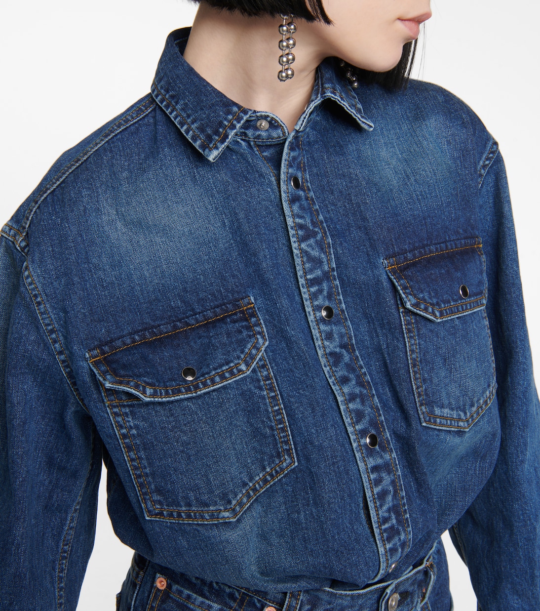 Denim shirt dress | Sacai