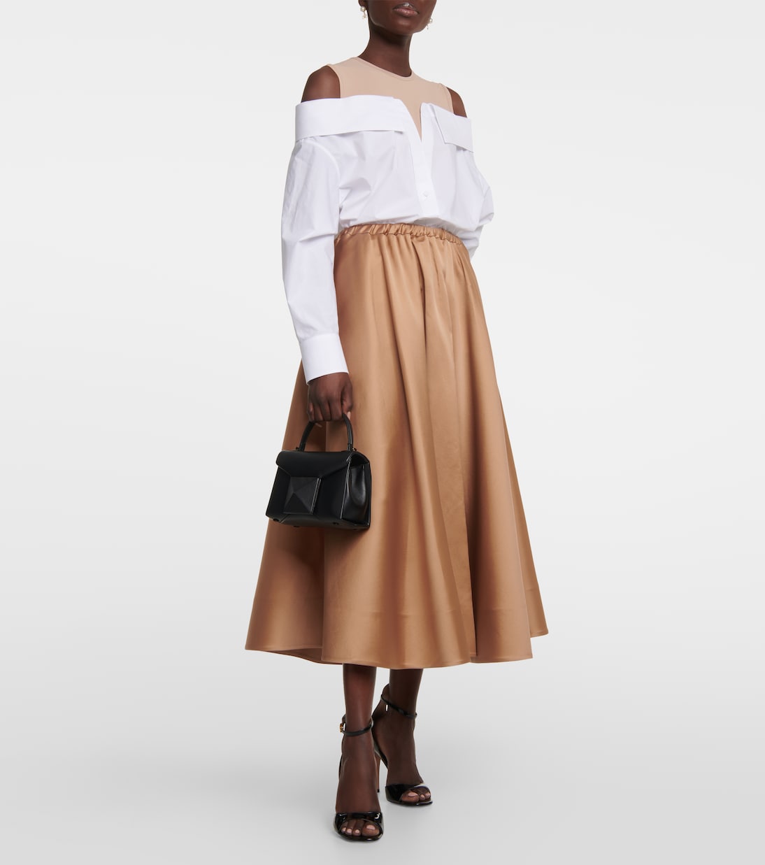 Falda midi duquesa plisada | Valentino