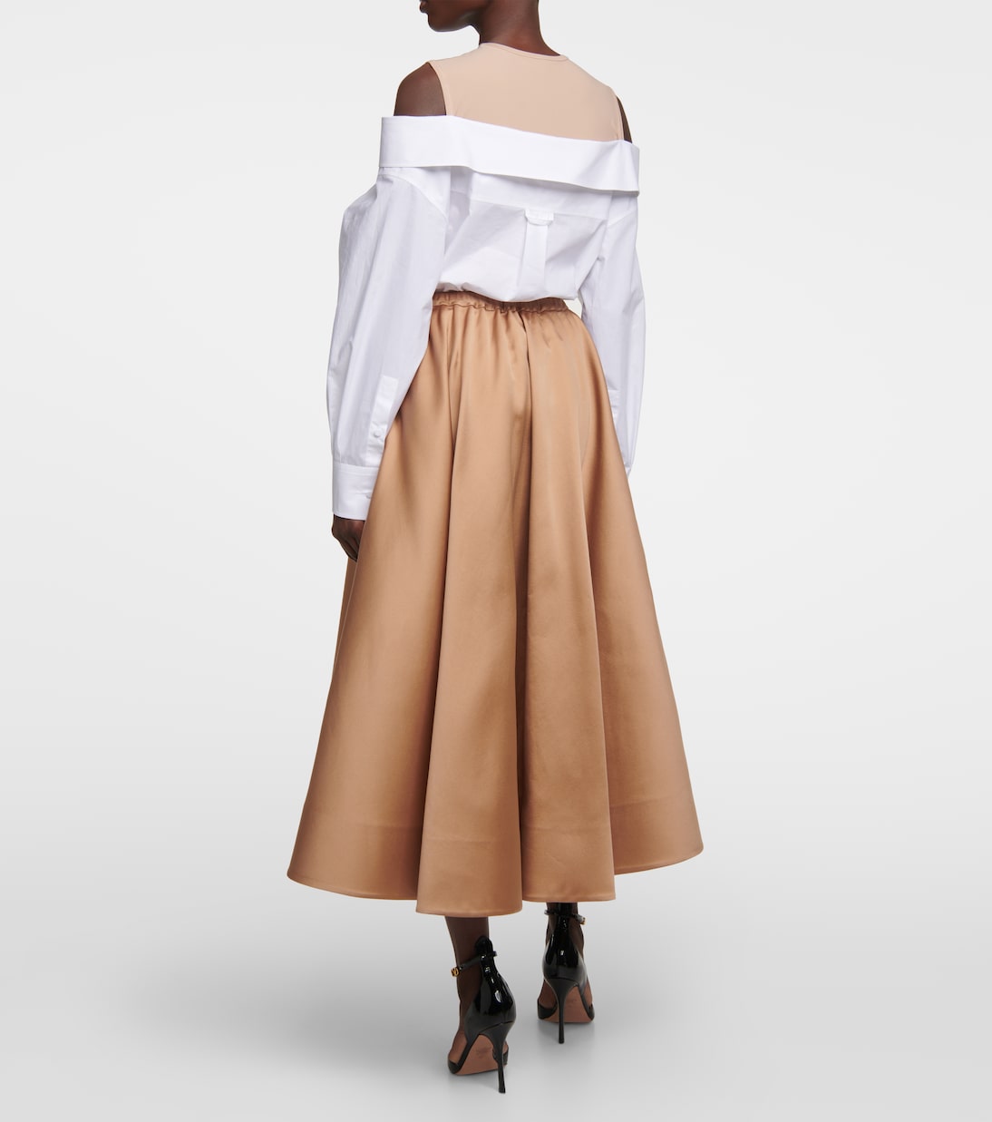 Falda midi duquesa plisada | Valentino