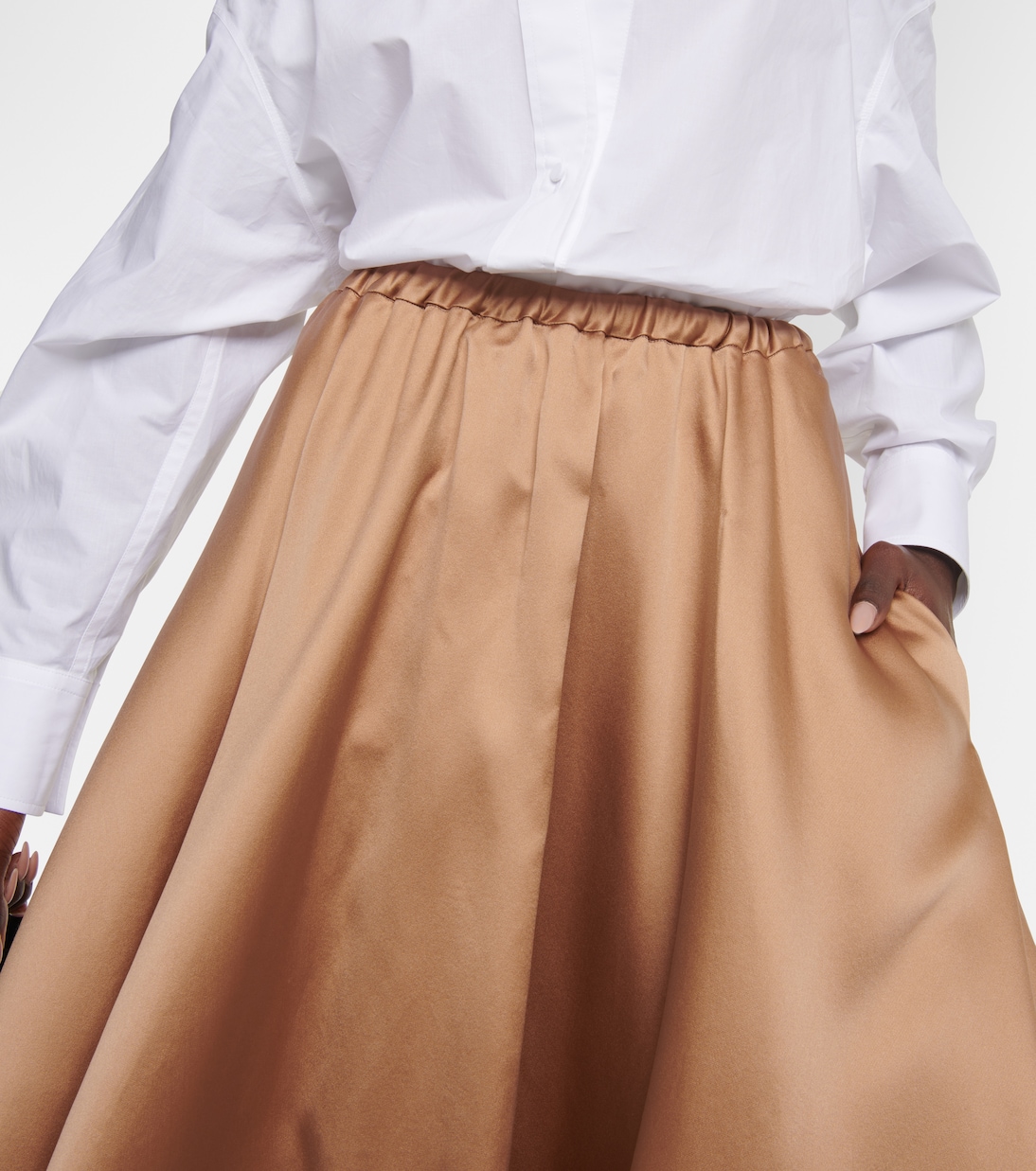 Falda midi duquesa plisada | Valentino