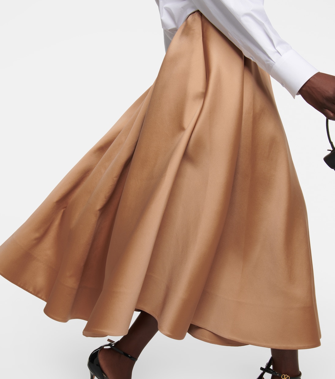 Falda midi duquesa plisada | Valentino