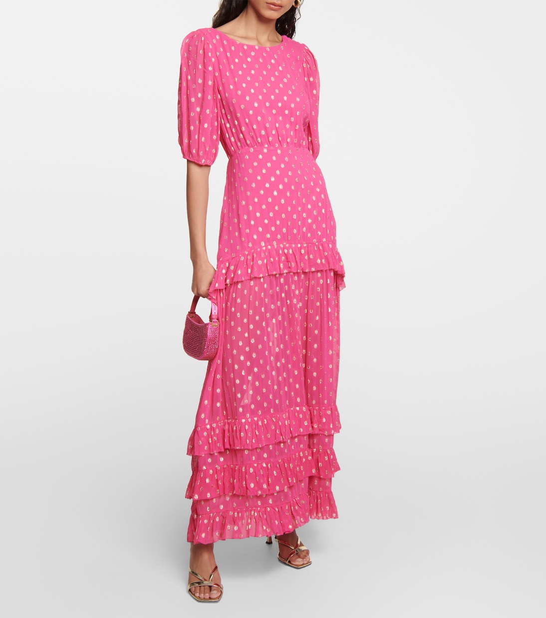Vestido largo Shireen de georgette | Rixo