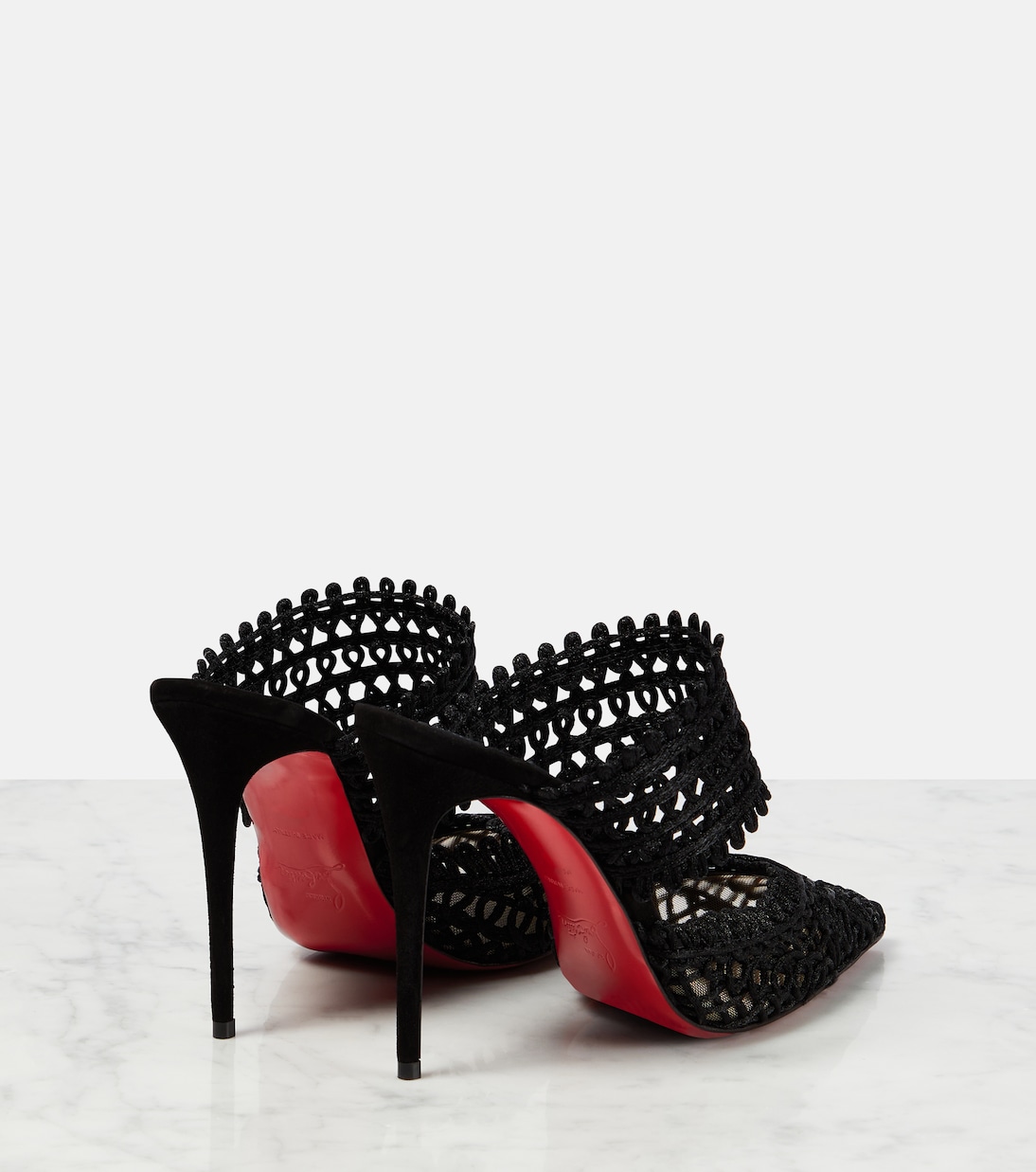 Mules Deia in pizzo macramè | Christian Louboutin