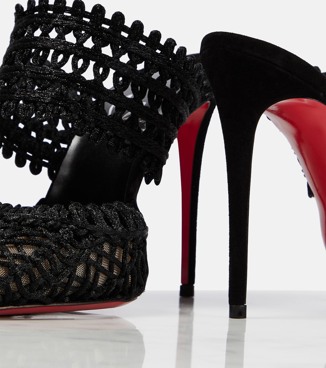 Mules Deia in pizzo macramè | Christian Louboutin