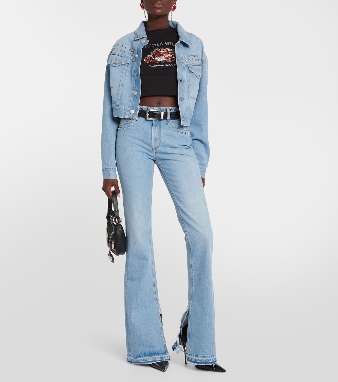 High-rise flared jeans | Alessandra Rich