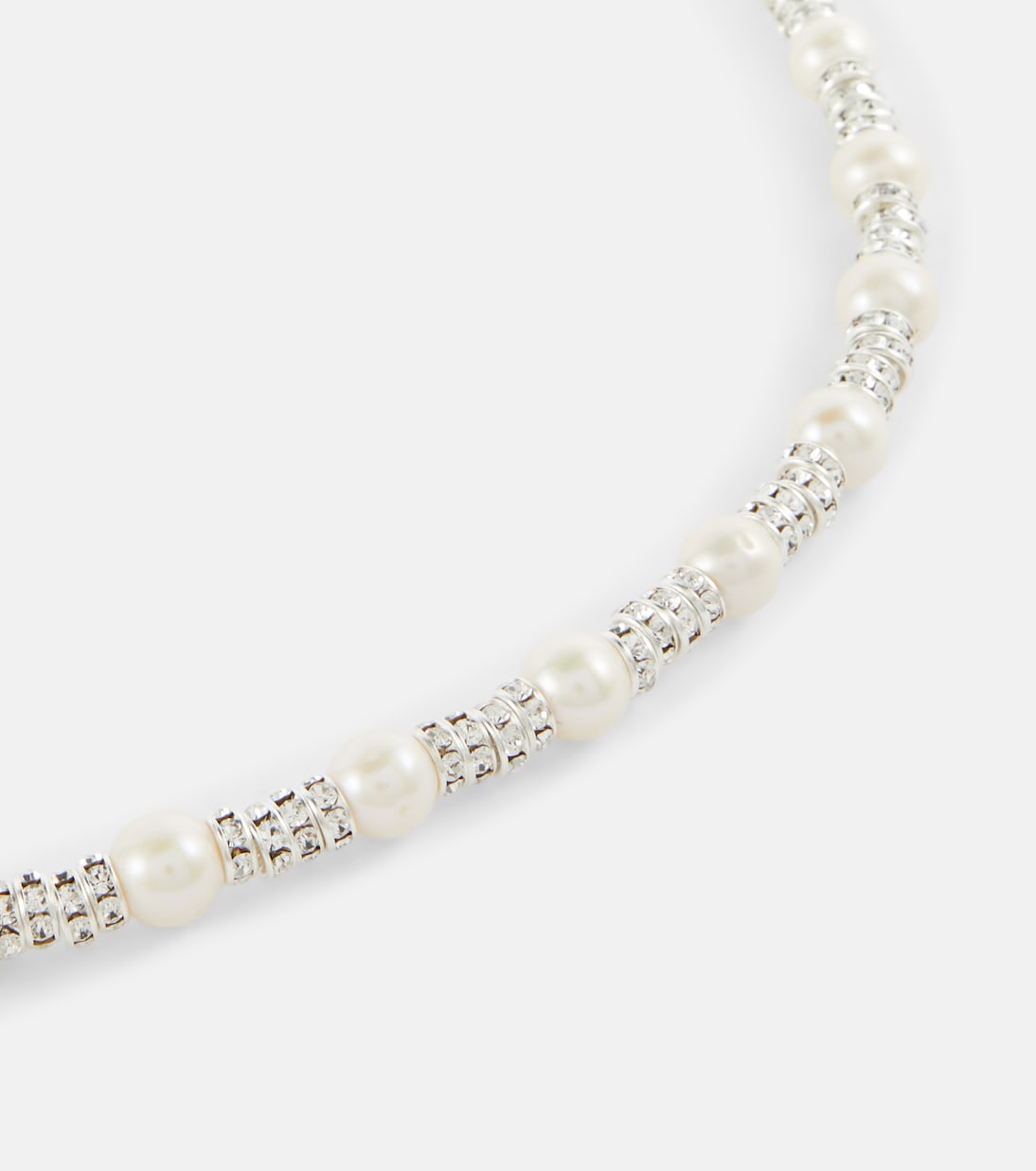 Embellished necklace with rose quartz | Magda Butrym