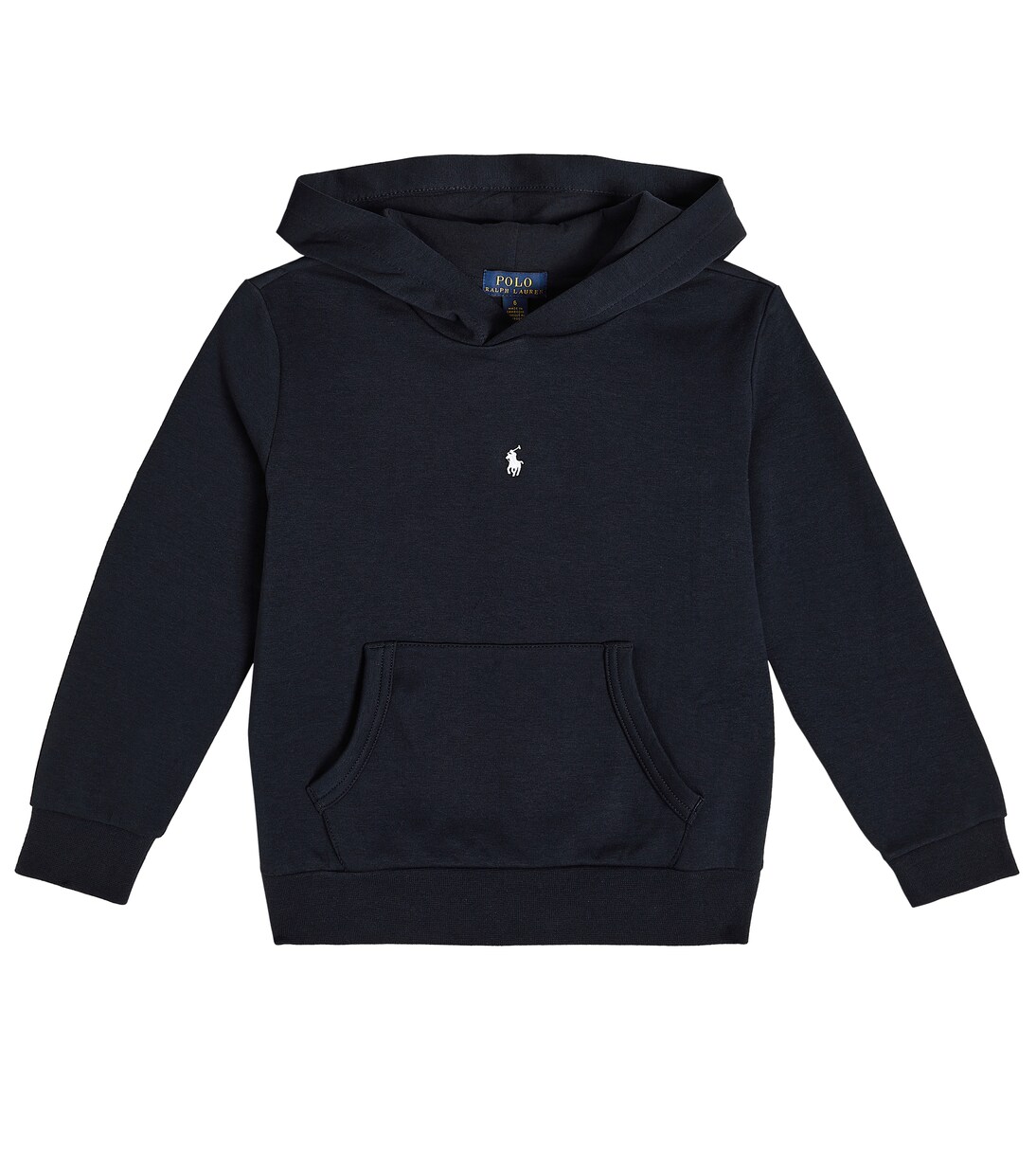 Cotton blend jersey hoodie in blue Polo Ralph Lauren Kids Mytheresa