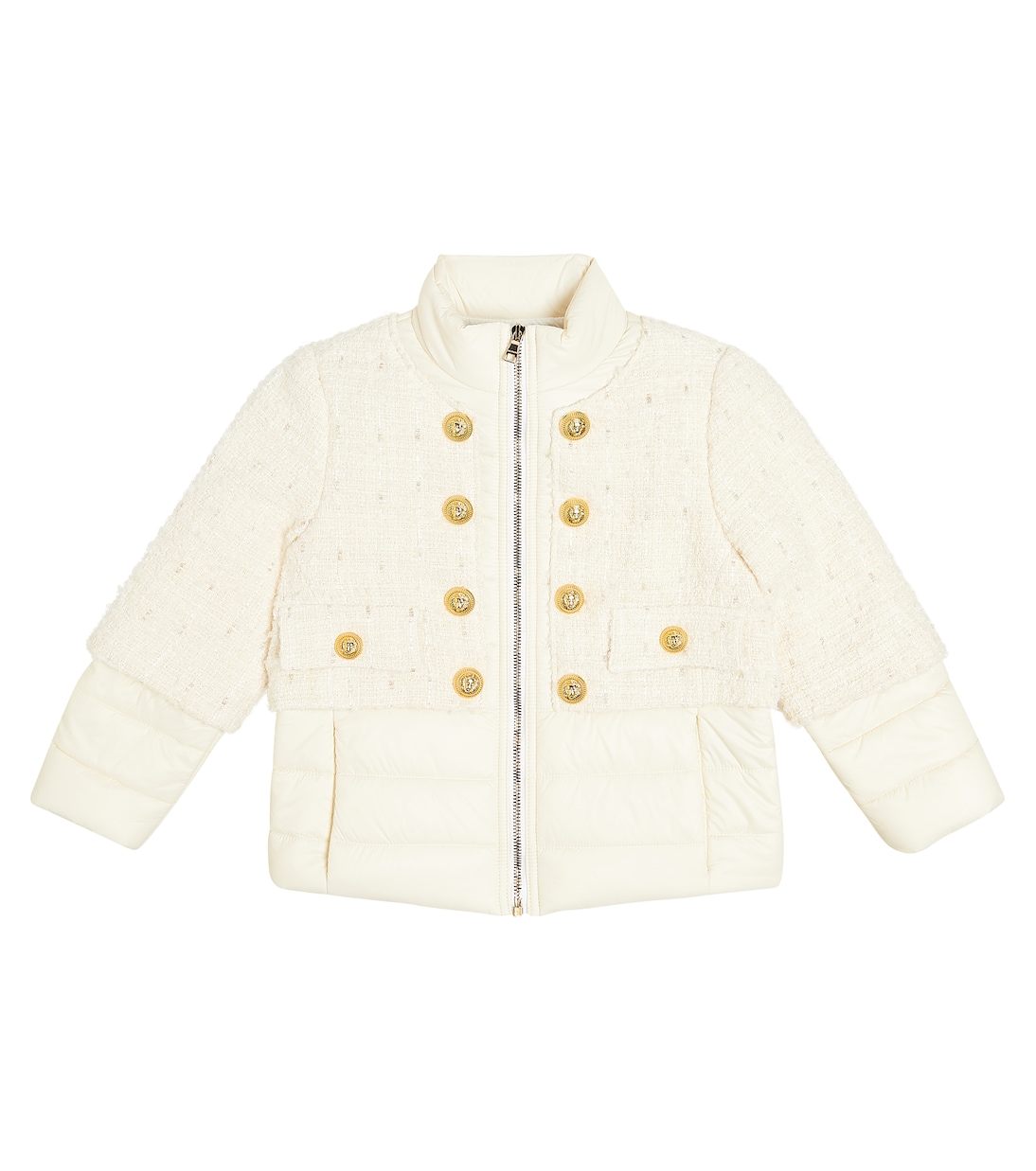 Giacca imbottita in tweed | Balmain Kids