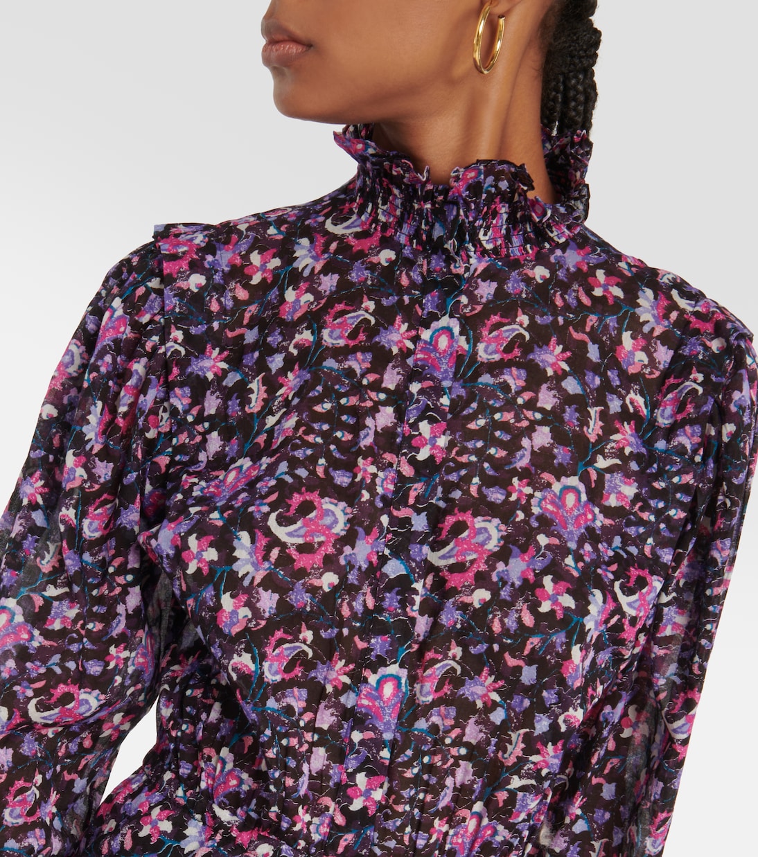 Vestido midi Galoa de algodón floral | Marant Etoile
