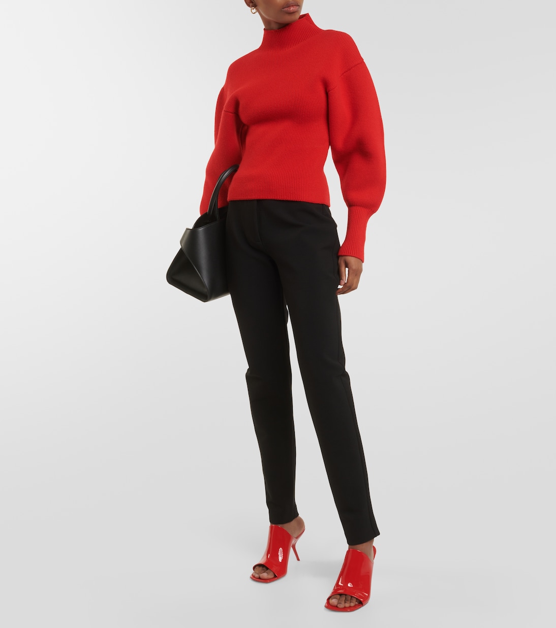 Wool-blend gabradine slim pants | Ferragamo