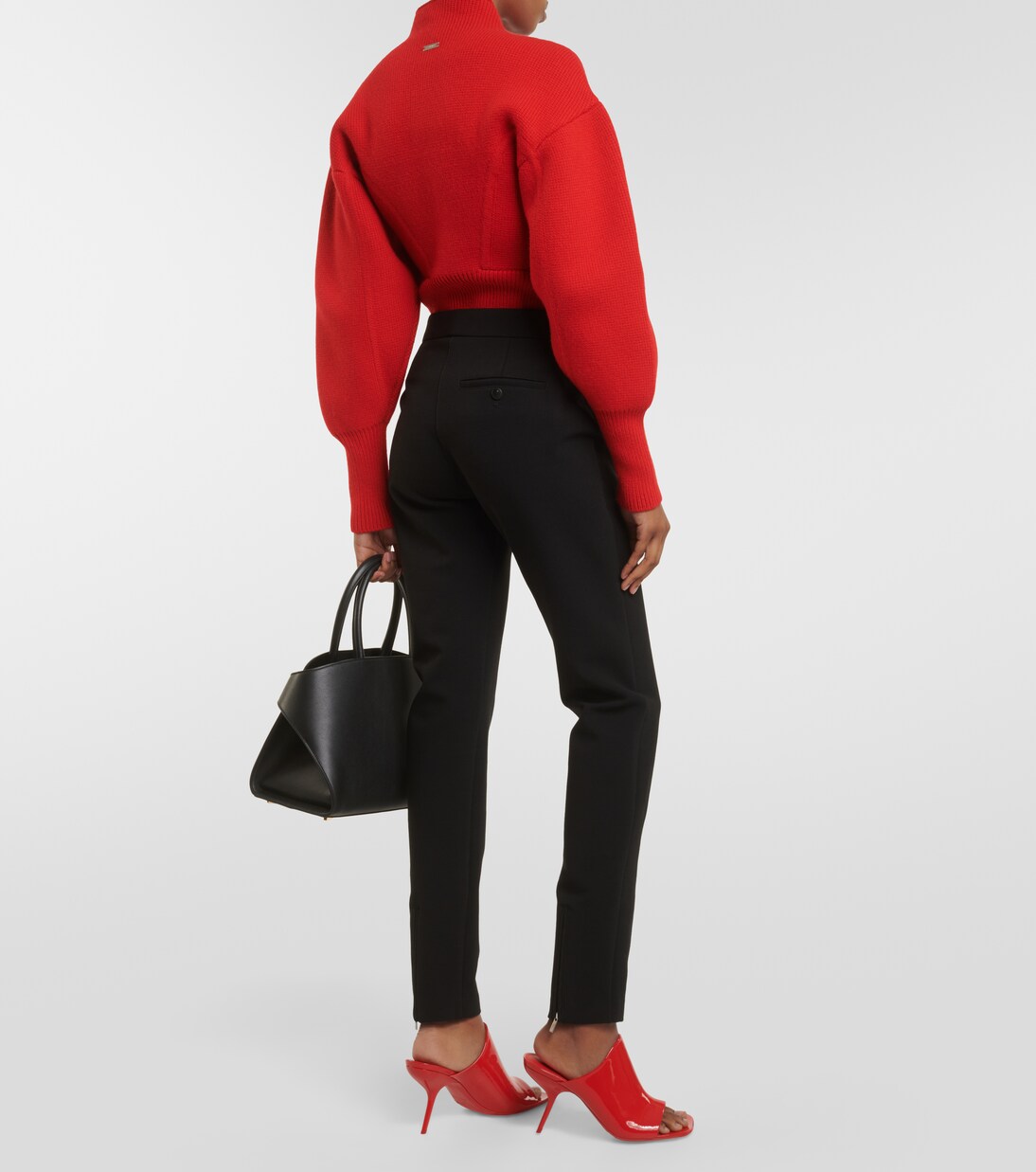 Wool-blend gabradine slim pants | Ferragamo