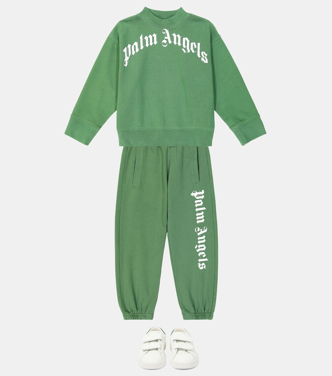 Felpa in jersey di cotone con logo | Palm Angels Kids