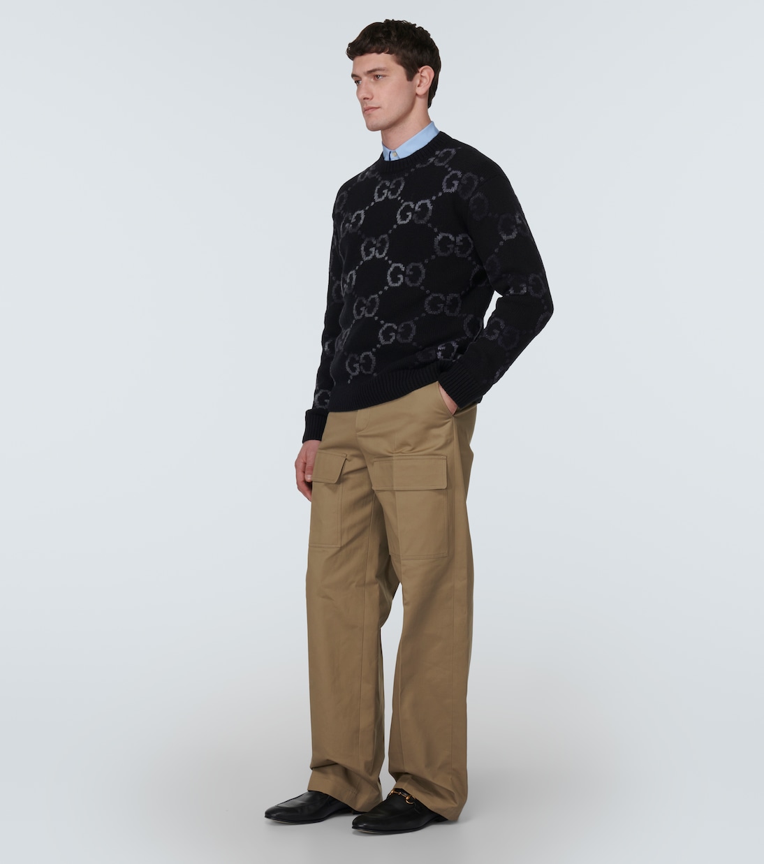 GG intarsia wool-blend sweater | Gucci