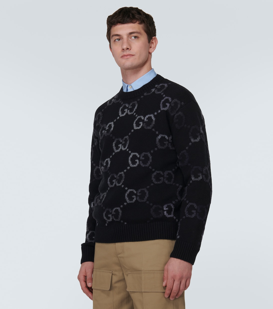 GG intarsia wool-blend sweater | Gucci