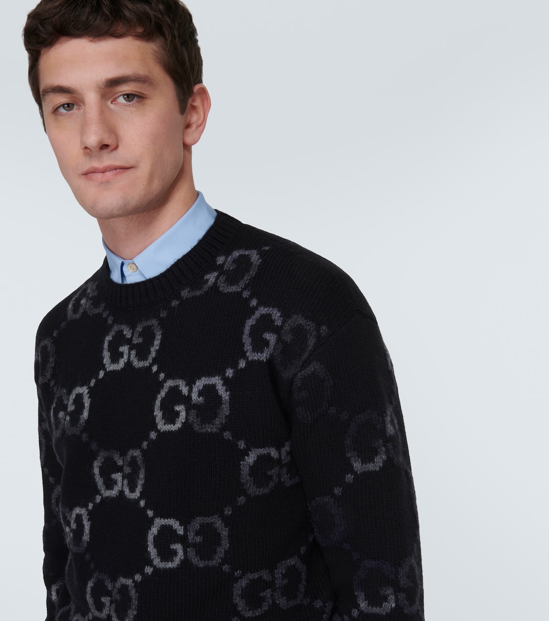 GG intarsia wool-blend sweater | Gucci