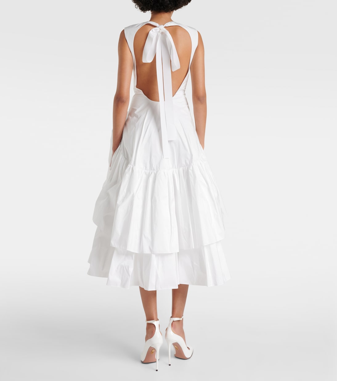 Bridal Radica taffeta midi dress | Roksanda