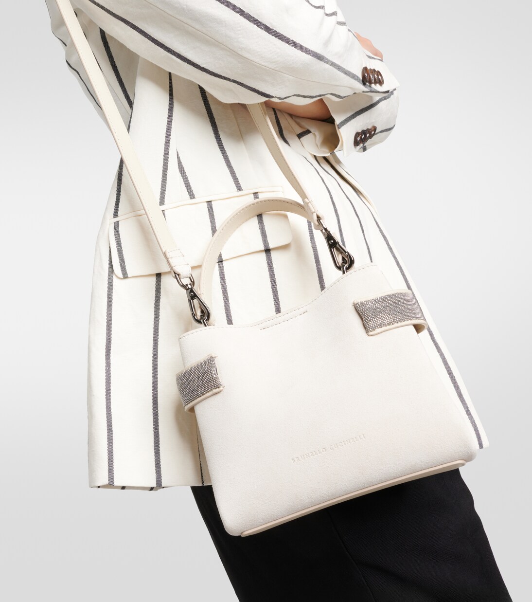 Sac en daim à ornements | Brunello Cucinelli