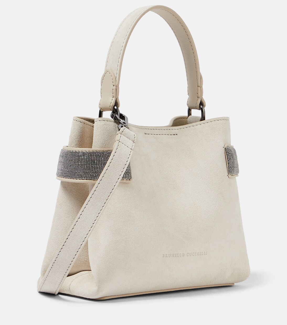 Sac en daim à ornements | Brunello Cucinelli