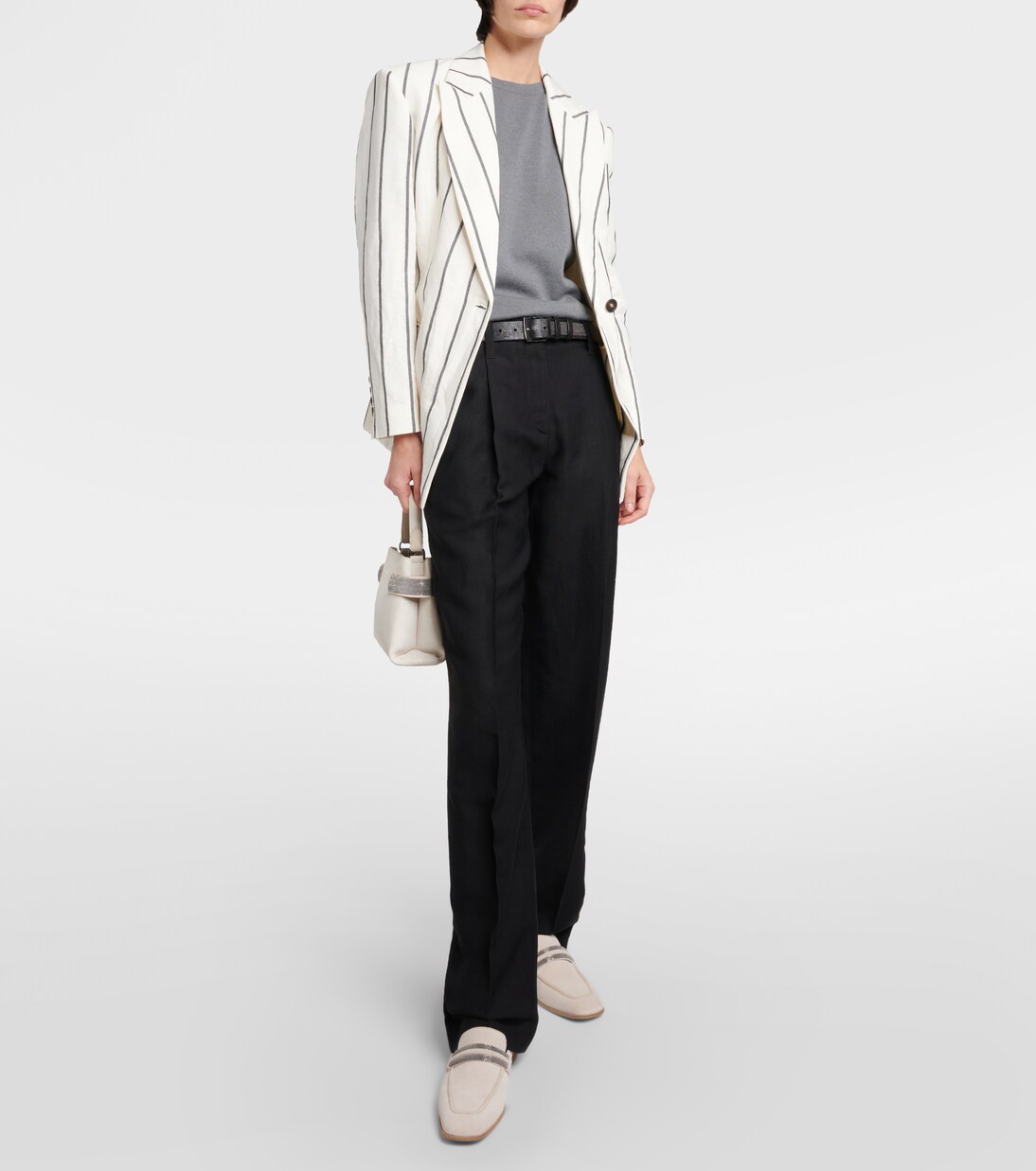 Sac en daim à ornements | Brunello Cucinelli