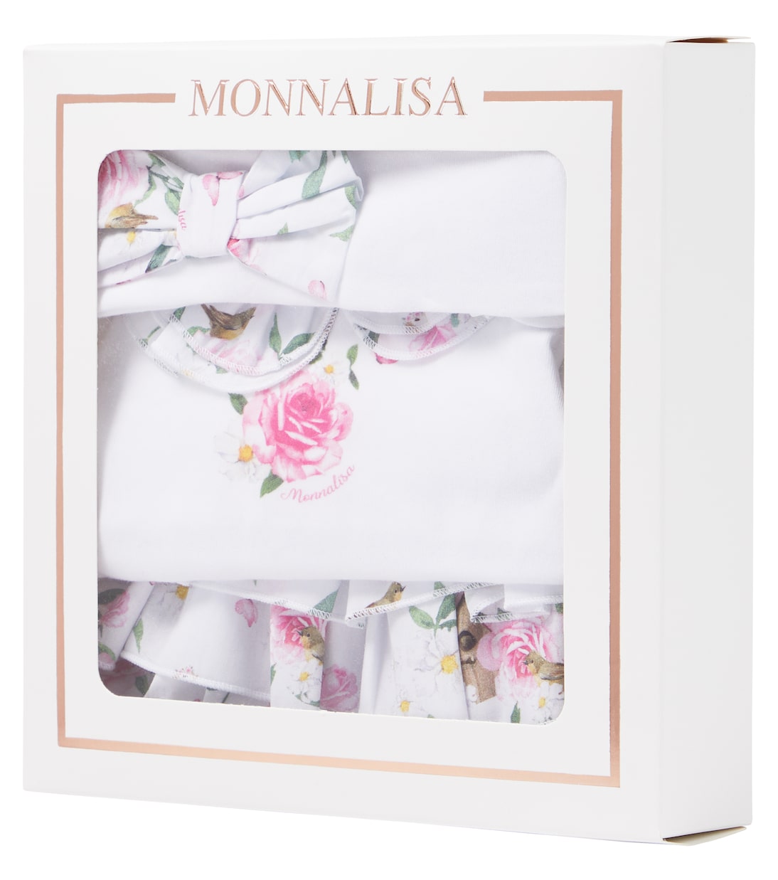 Baby bodysuit, skirt, and headband set | Monnalisa