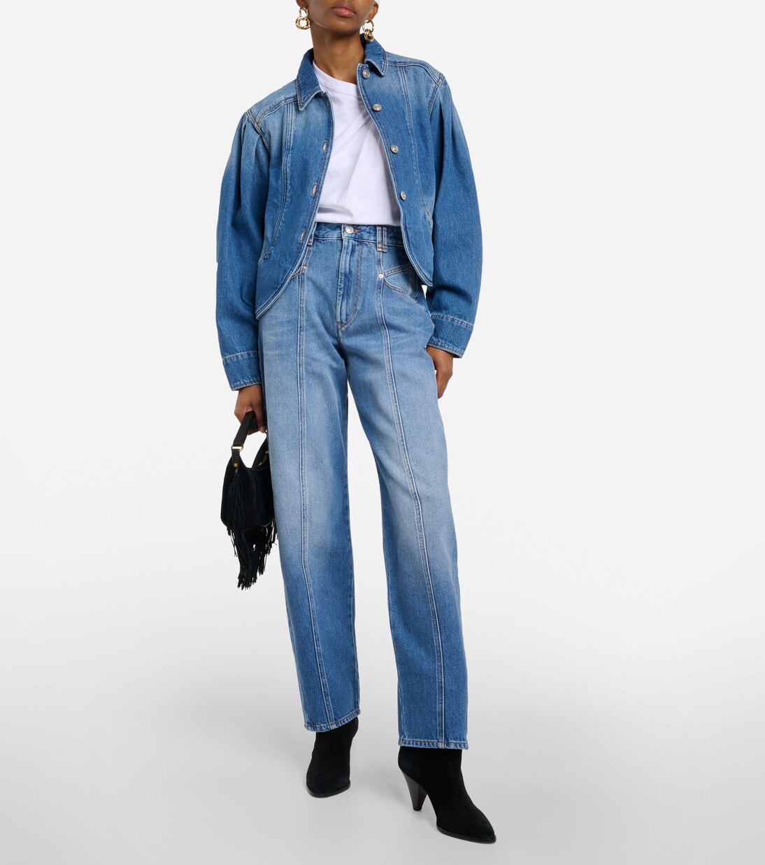 Jeans Vetan a gamba larga e vita alta | Isabel Marant