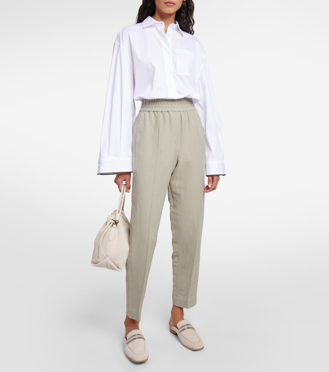 Twill tapered pants | Brunello Cucinelli