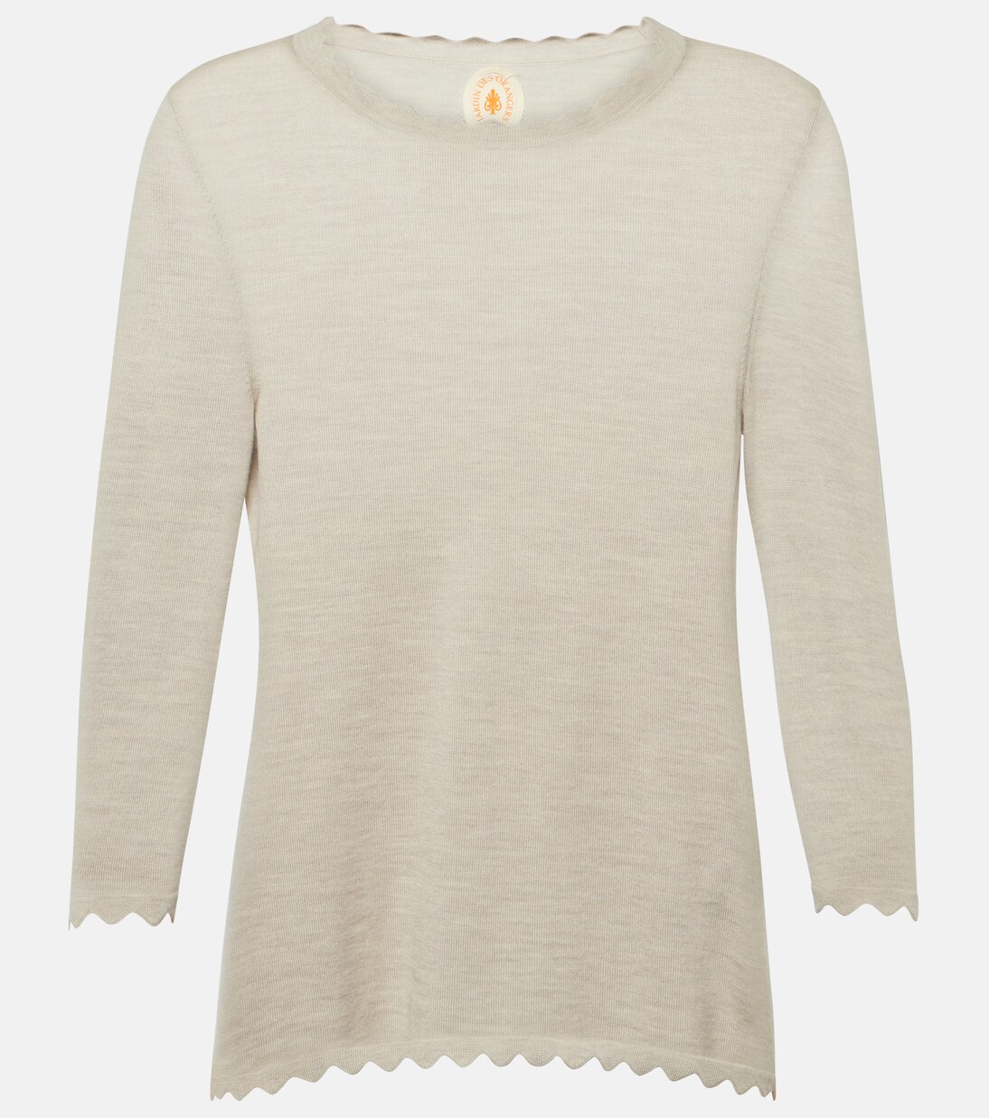 Top de lana virgen festoneado | Jardin des Orangers