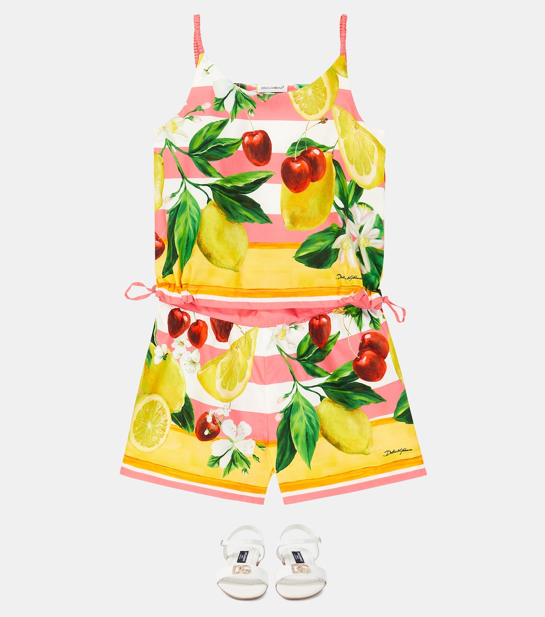 Set de top y shorts de popelín | Dolce&Gabbana Kids