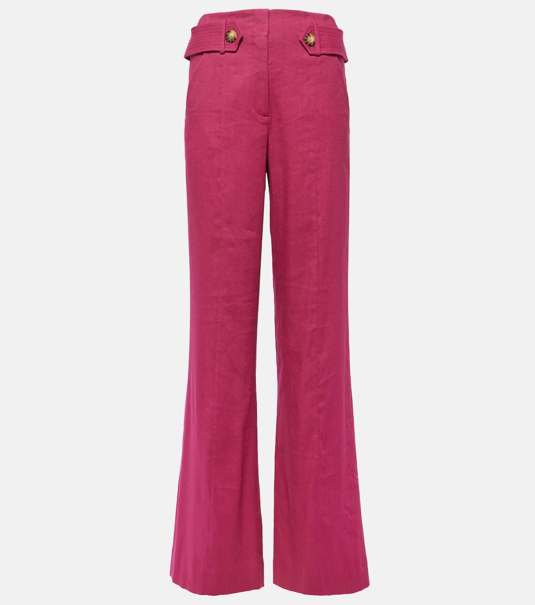 Sunny linen-blend twill flared pants | Veronica Beard