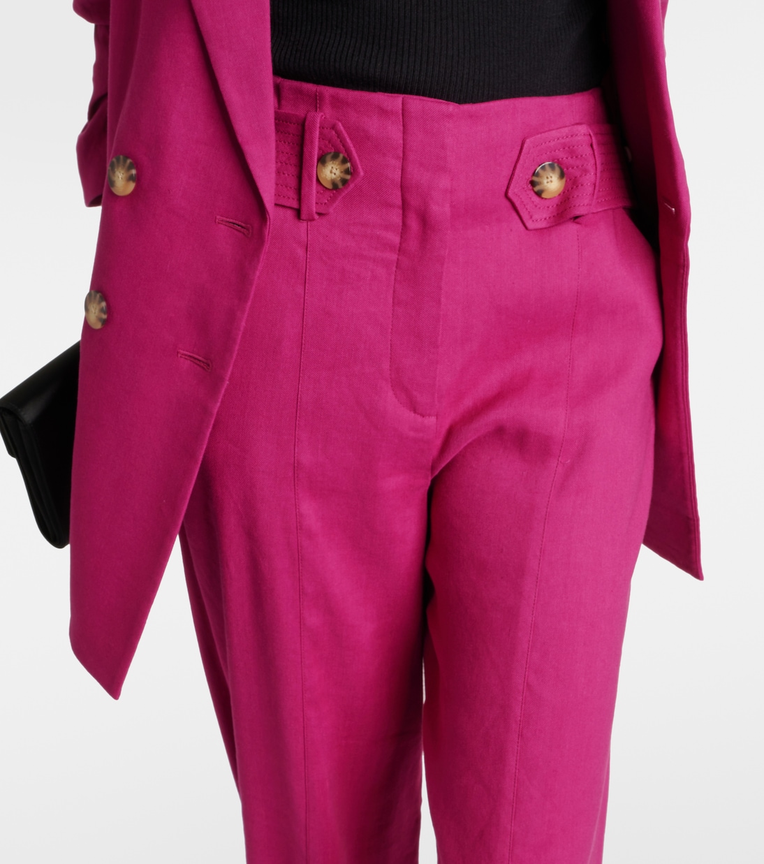 Sunny linen-blend twill flared pants | Veronica Beard
