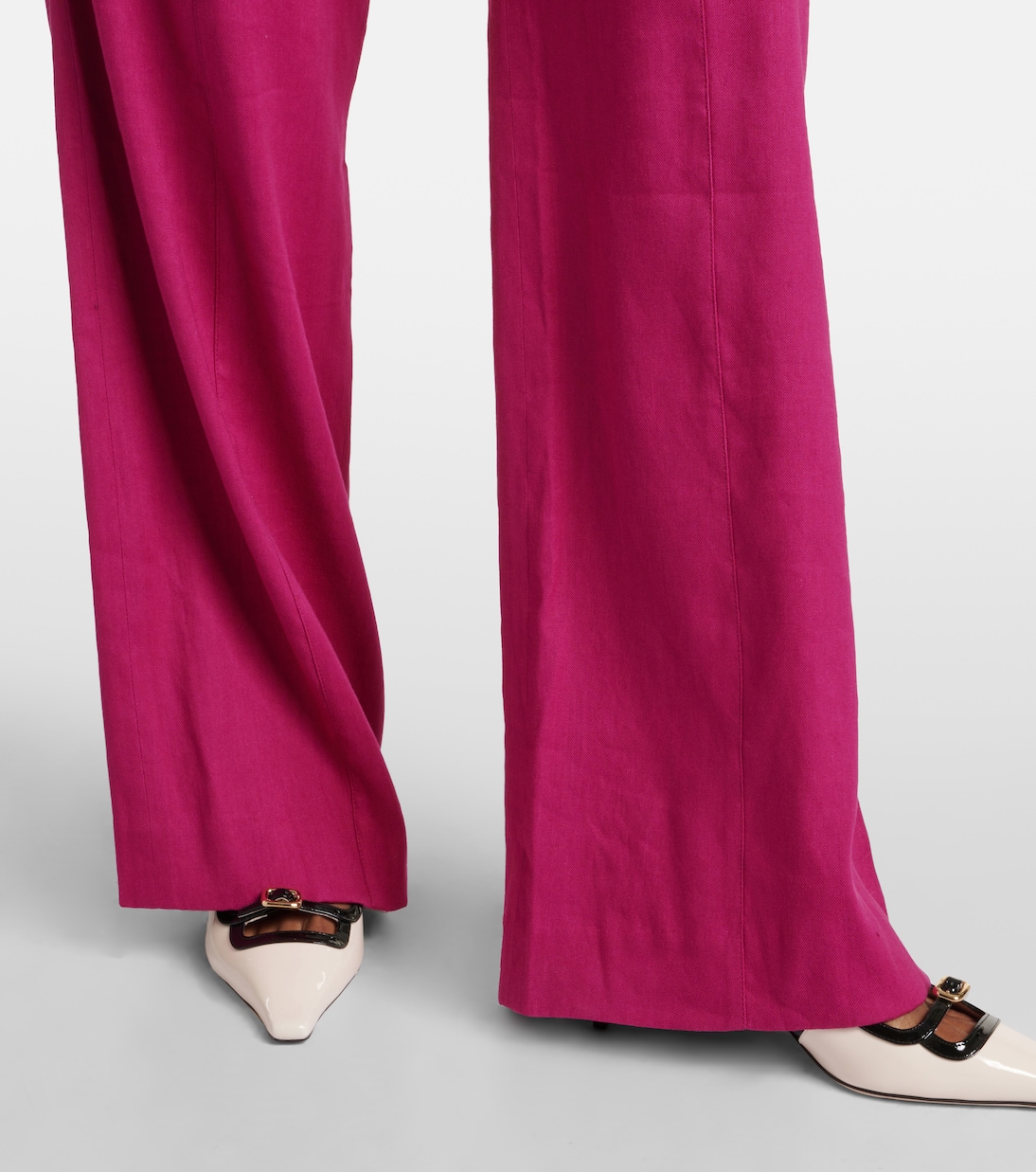 Sunny linen-blend twill flared pants | Veronica Beard