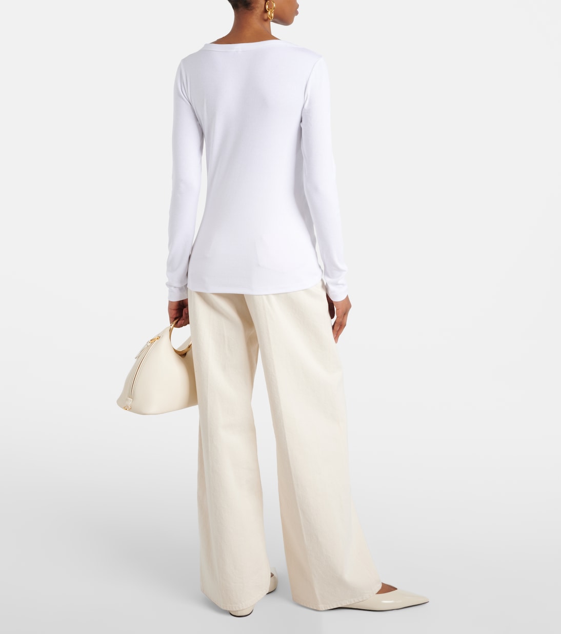 Top in jersey di cotone a coste | Toteme