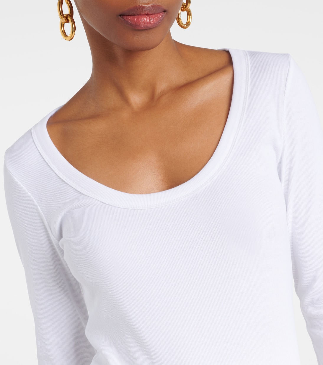 Top in jersey di cotone a coste | Toteme