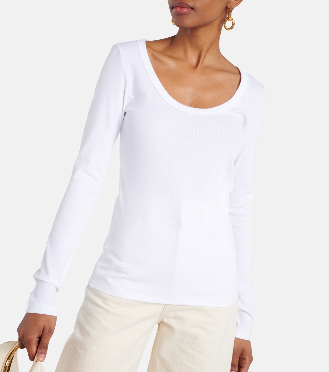Top in jersey di cotone a coste | Toteme