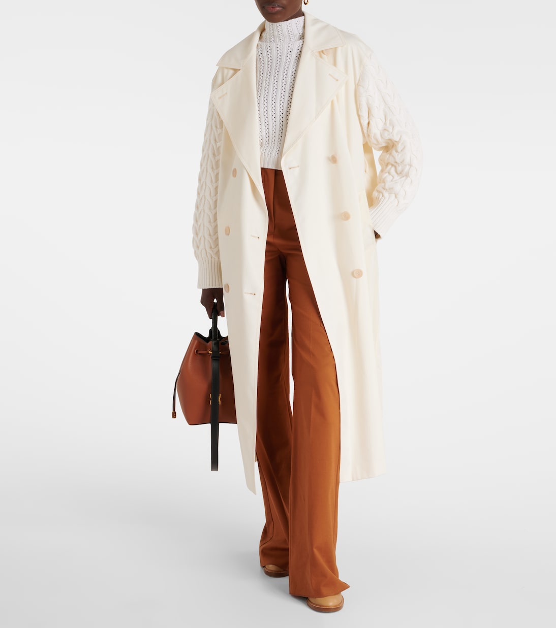 Gabardina de lana y algodón | Max Mara