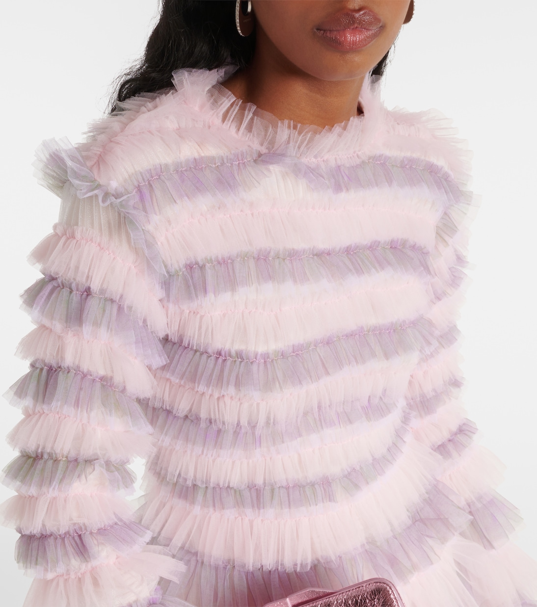 Shirred tulle minidress | Susan Fang