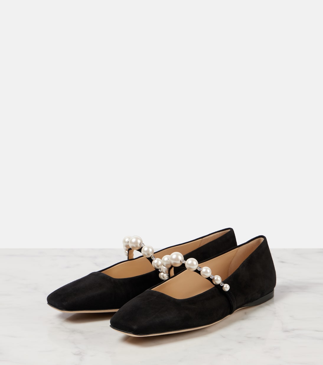 Ade embellished suede ballet flats | Jimmy Choo