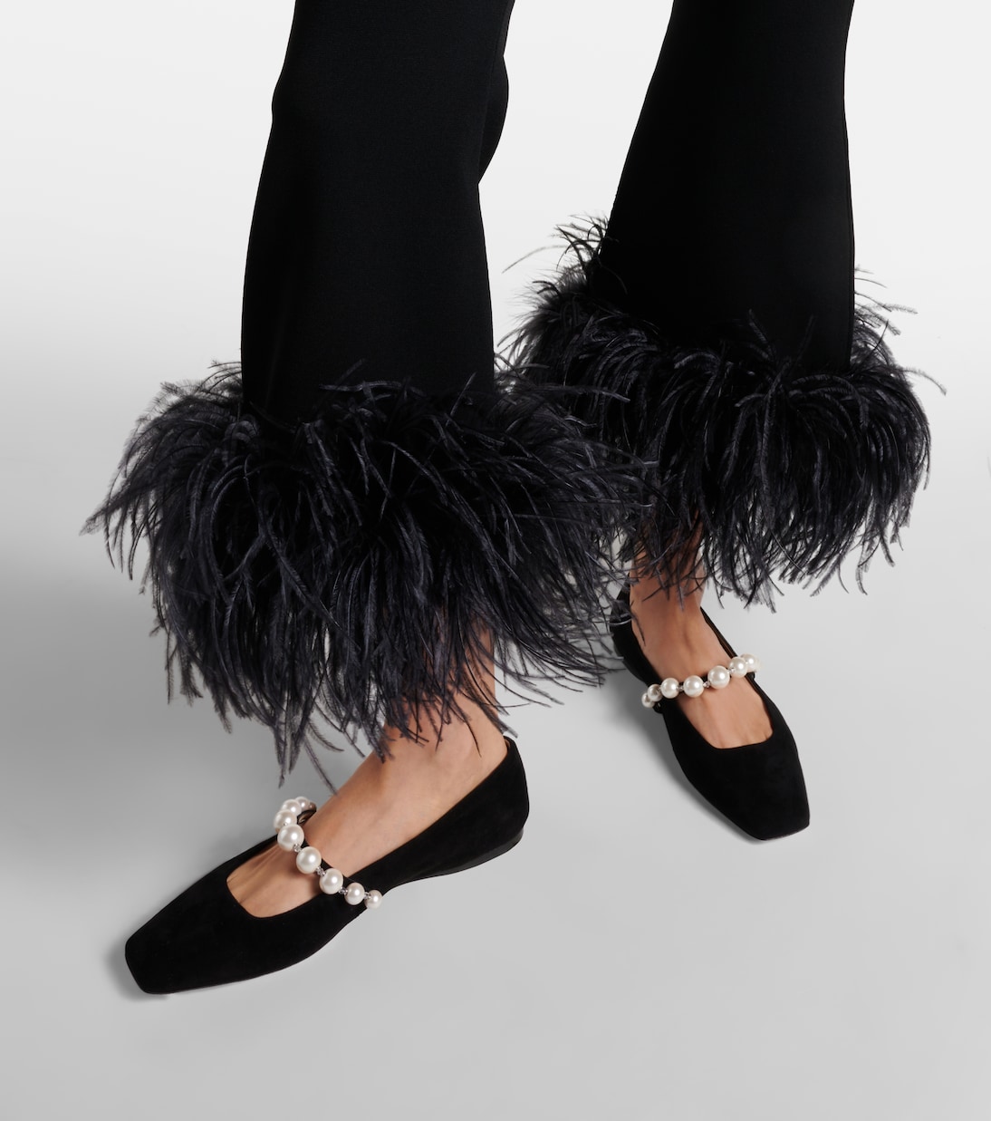 Ade embellished suede ballet flats | Jimmy Choo